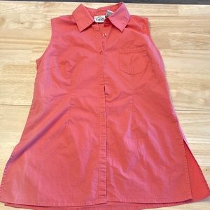 Pink B. Miss Sleeveless button down shirt